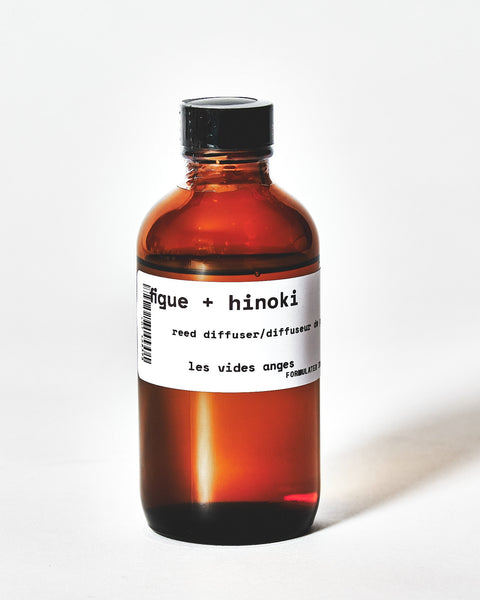 Fig + Hinoki non toxic Reed Diffuser bottle LES VIDES ANGES Home Fragrance flower luxury natural